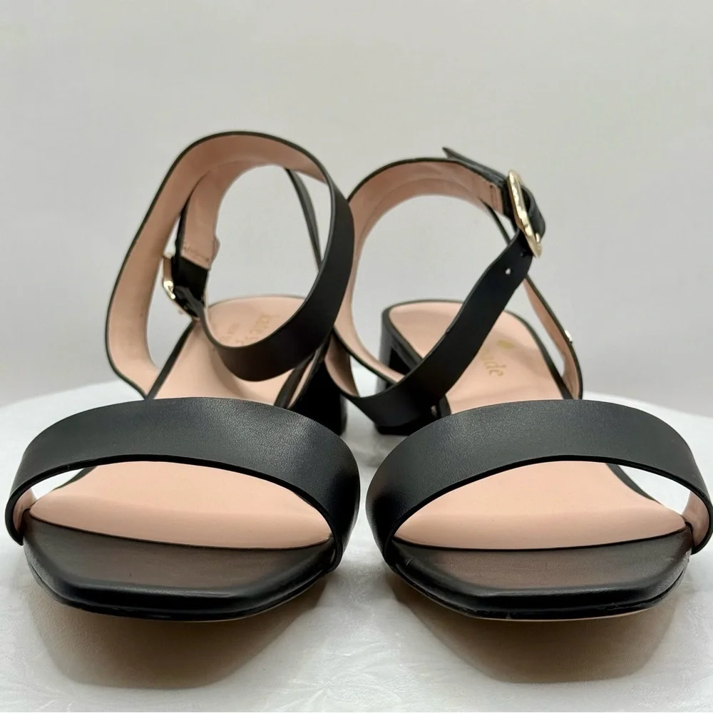 NWT New Kate Spade Maui Black Leather‎ Women's Sandals Size 9